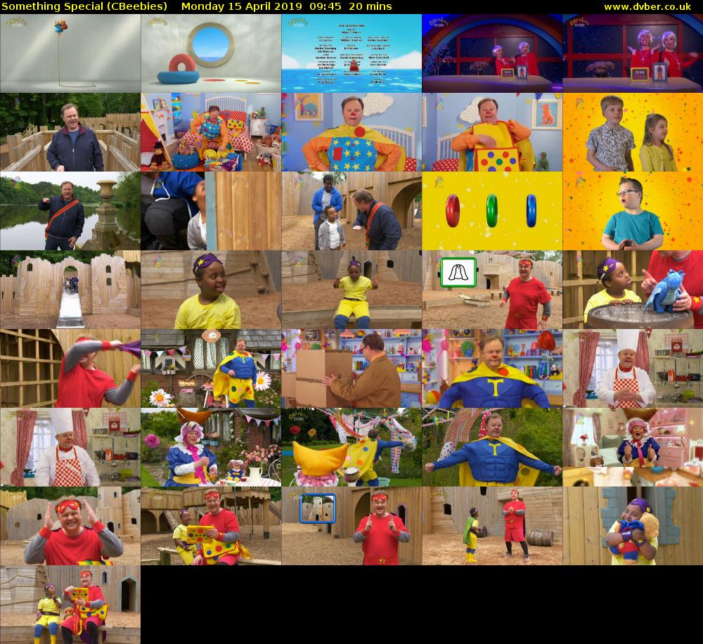 Something Special (CBeebies) Monday 15 April 2019 09:45 - 10:05