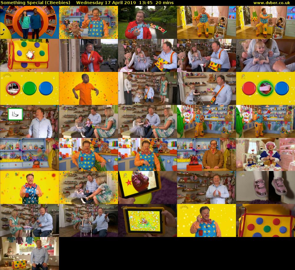 Something Special (CBeebies) Wednesday 17 April 2019 13:45 - 14:05