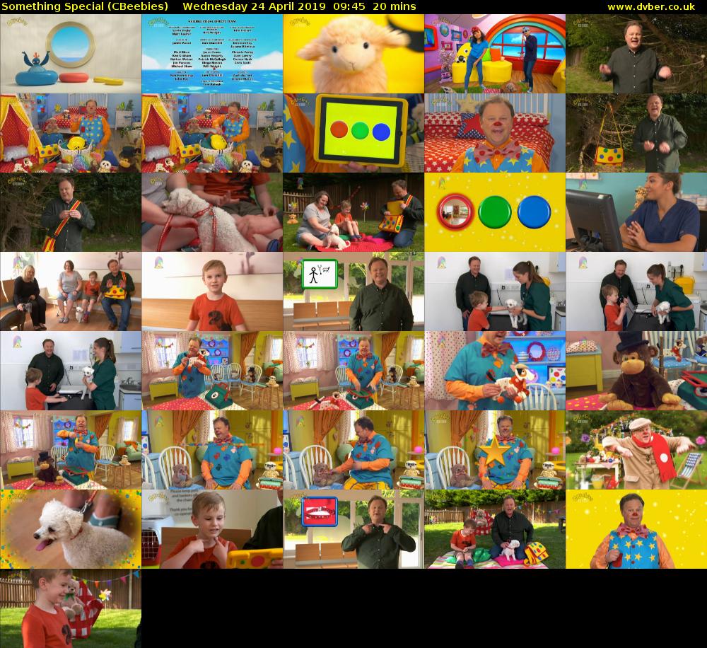 Something Special (CBeebies) Wednesday 24 April 2019 09:45 - 10:05