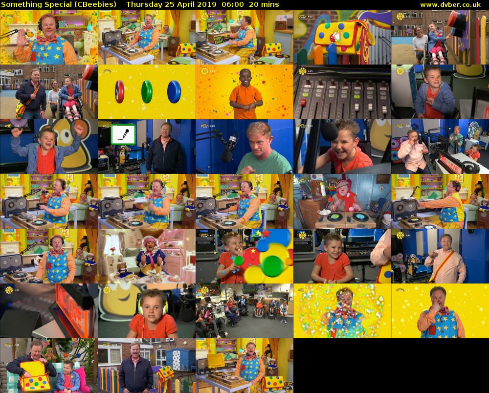 Something Special (CBeebies) Thursday 25 April 2019 06:00 - 06:20
