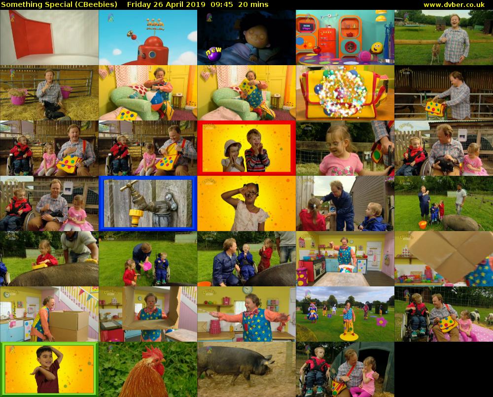 Something Special (CBeebies) Friday 26 April 2019 09:45 - 10:05