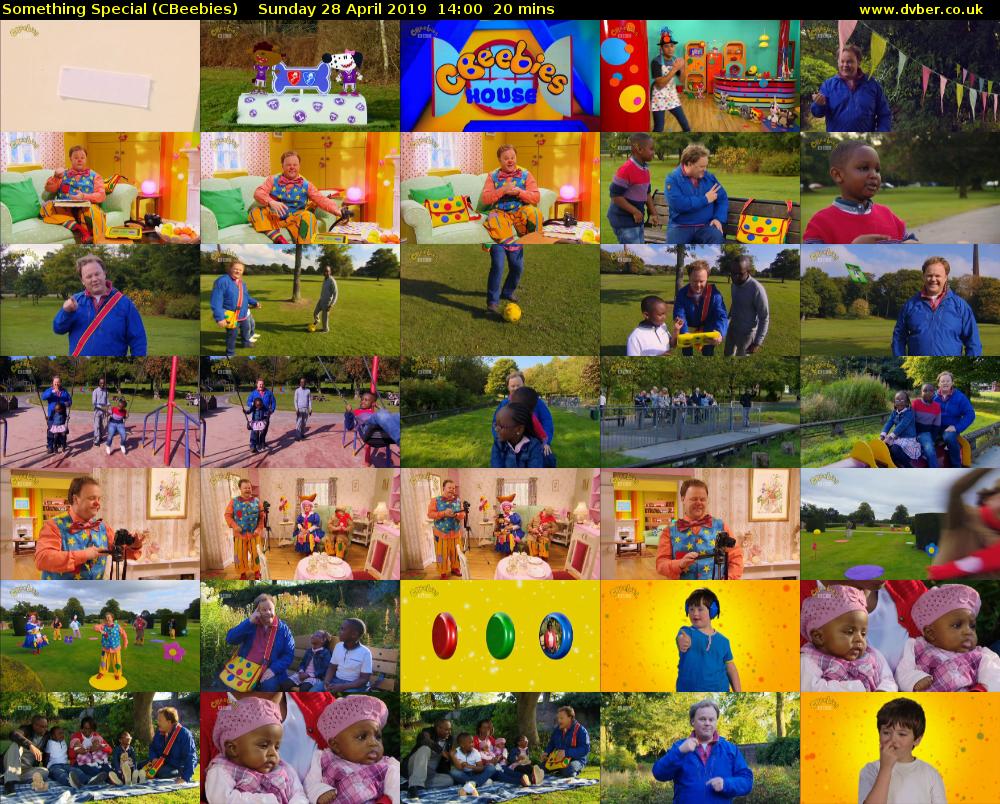 Something Special (CBeebies) Sunday 28 April 2019 14:00 - 14:20