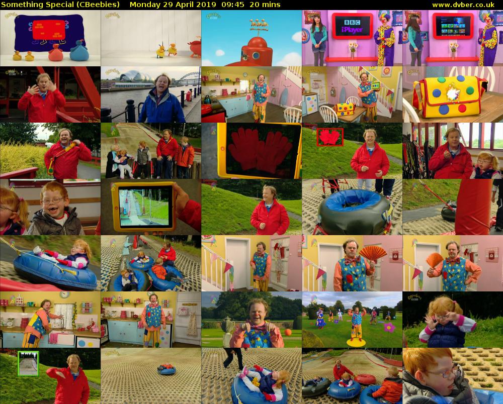 Something Special (CBeebies) Monday 29 April 2019 09:45 - 10:05