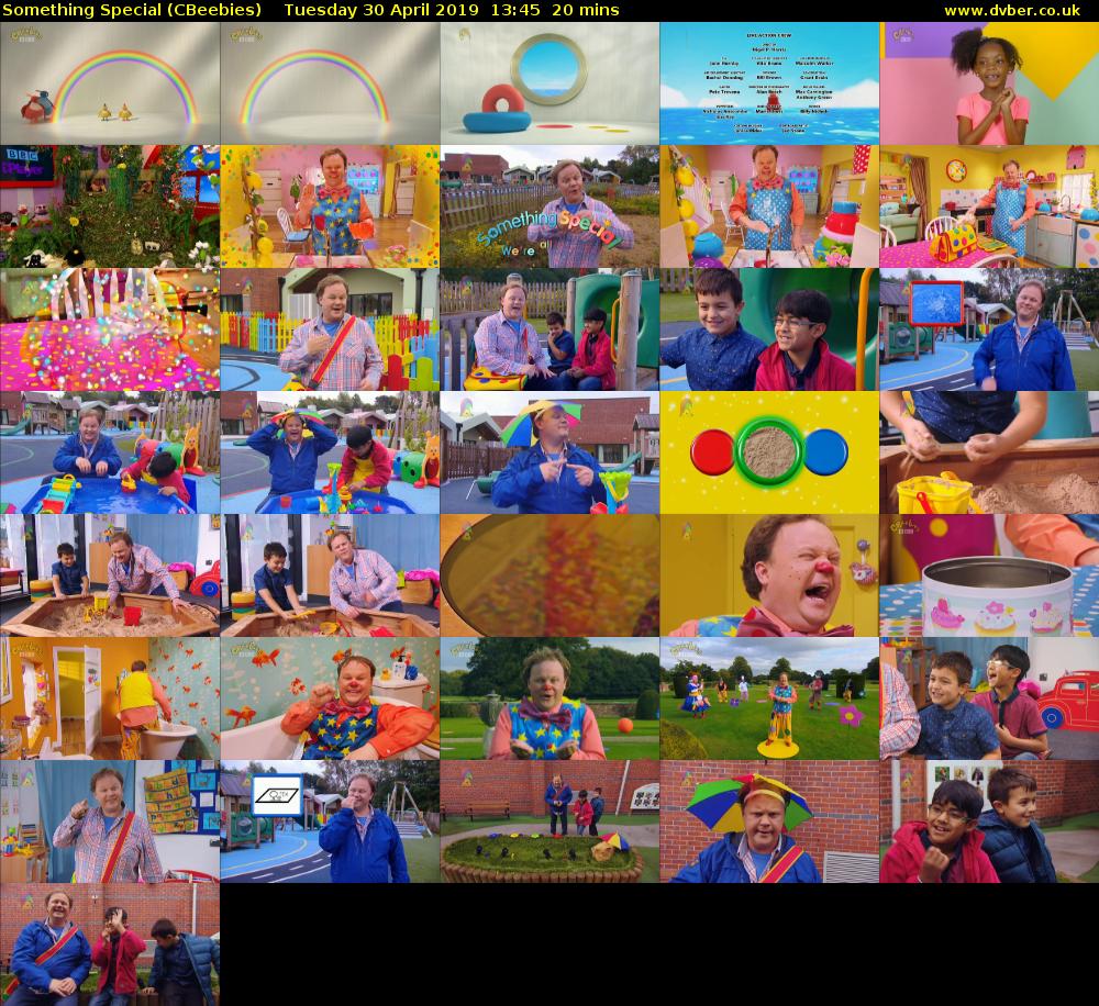 Something Special (CBeebies) Tuesday 30 April 2019 13:45 - 14:05