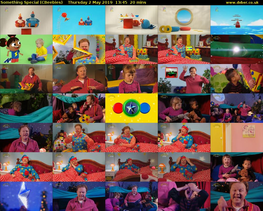 Something Special (CBeebies) Thursday 2 May 2019 13:45 - 14:05