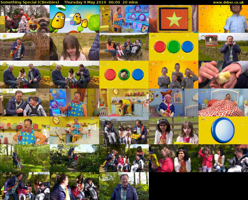 Something Special (CBeebies) Thursday 9 May 2019 06:00 - 06:20