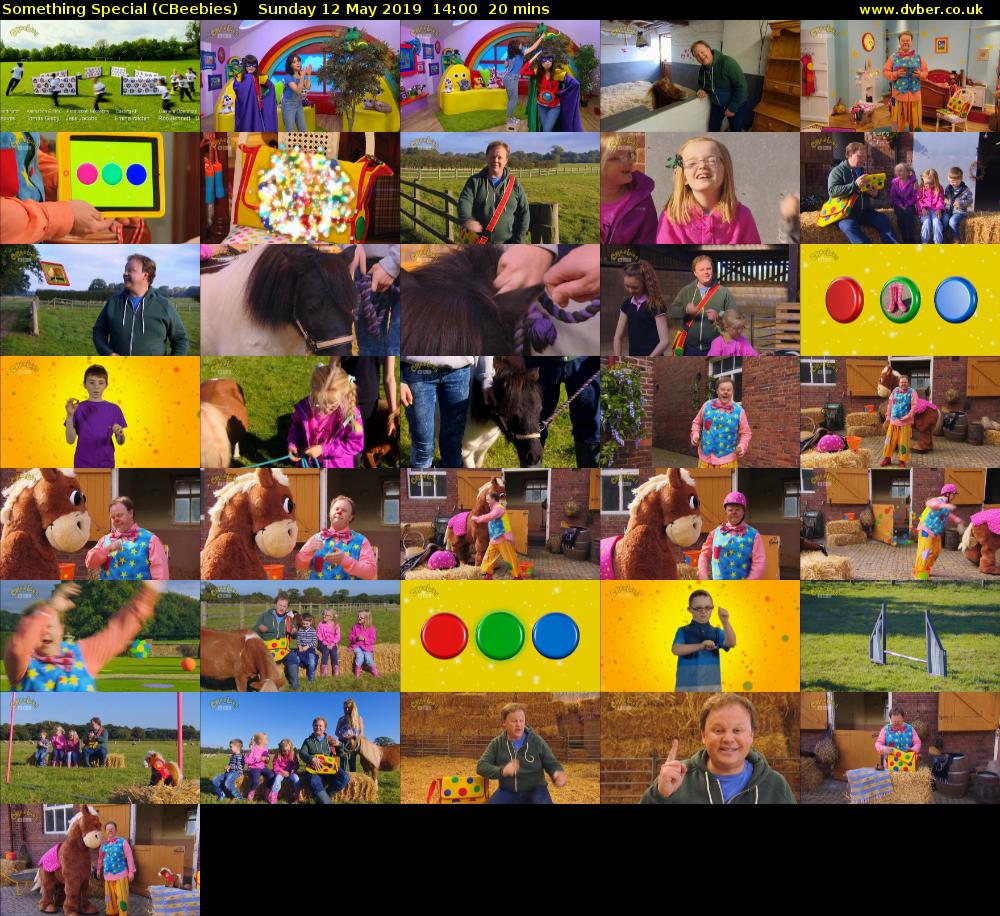 Something Special (CBeebies) Sunday 12 May 2019 14:00 - 14:20