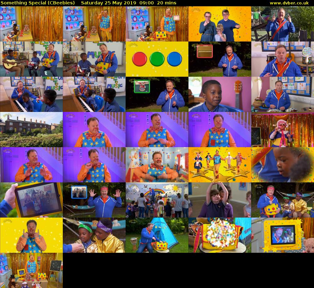 Something Special (CBeebies) Saturday 25 May 2019 09:00 - 09:20