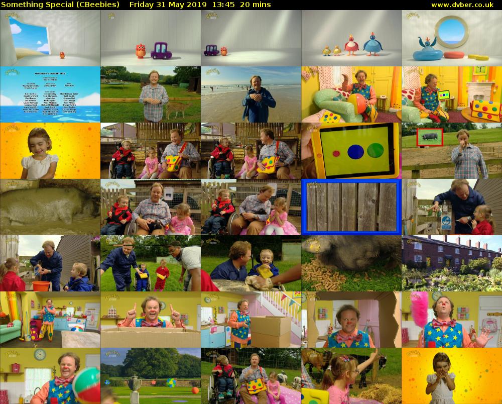Something Special (CBeebies) Friday 31 May 2019 13:45 - 14:05