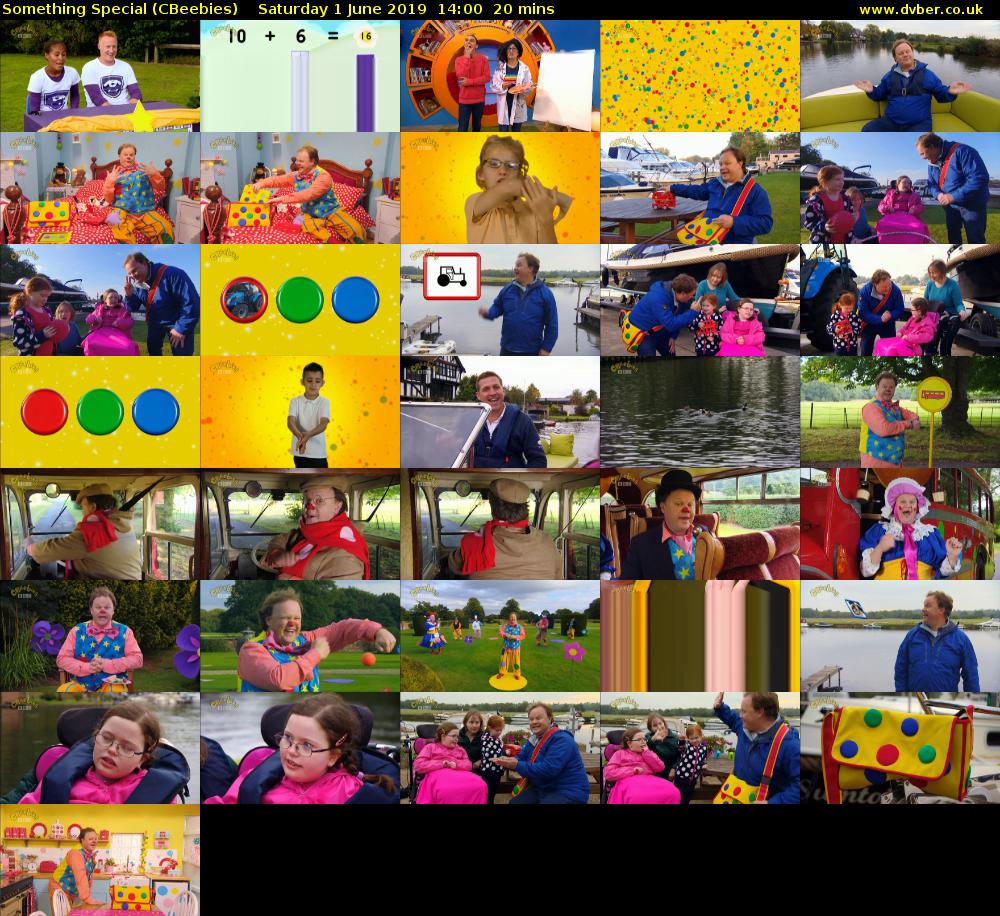 Something Special (CBeebies) Saturday 1 June 2019 14:00 - 14:20