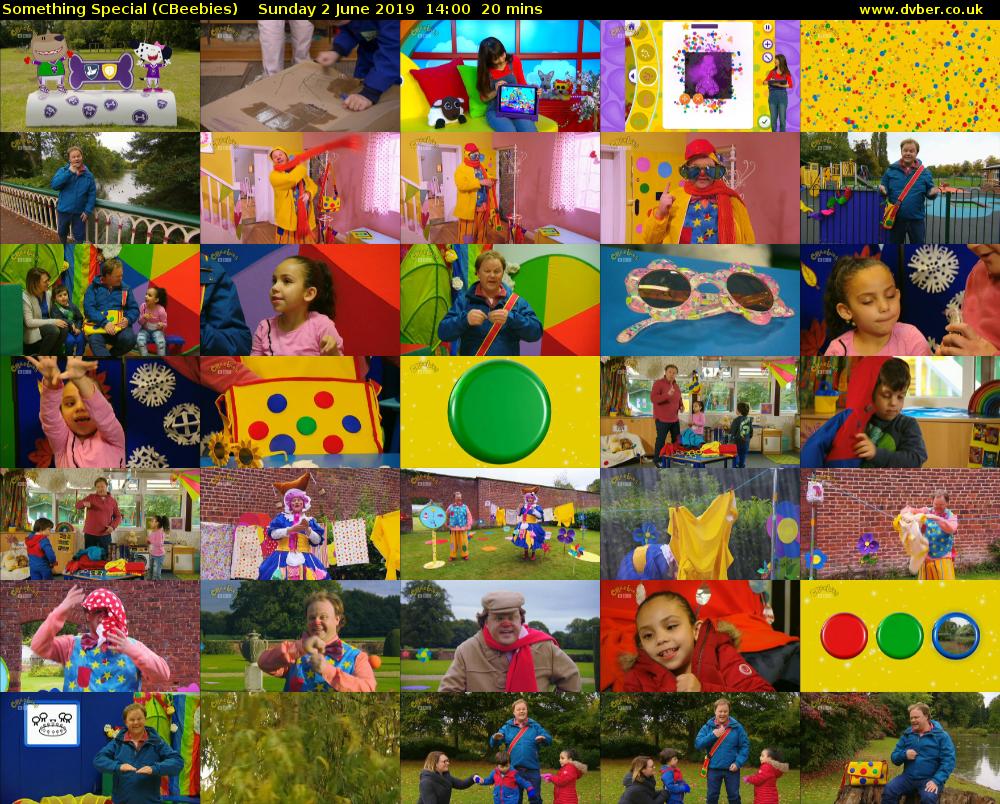 Something Special (CBeebies) Sunday 2 June 2019 14:00 - 14:20