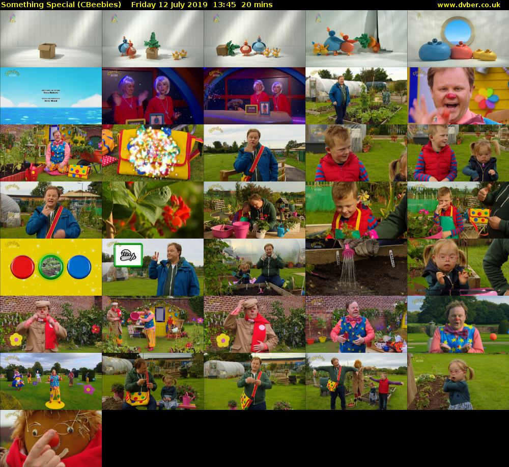 Something Special (CBeebies) Friday 12 July 2019 13:45 - 14:05