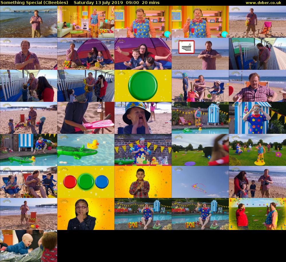 Something Special (CBeebies) Saturday 13 July 2019 09:00 - 09:20