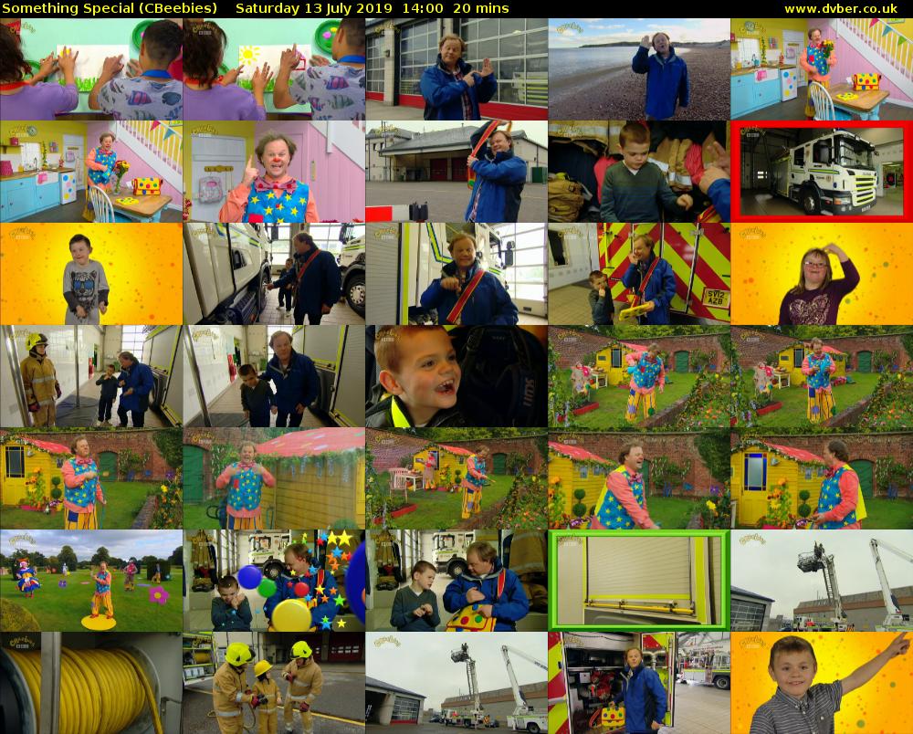 Something Special (CBeebies) Saturday 13 July 2019 14:00 - 14:20