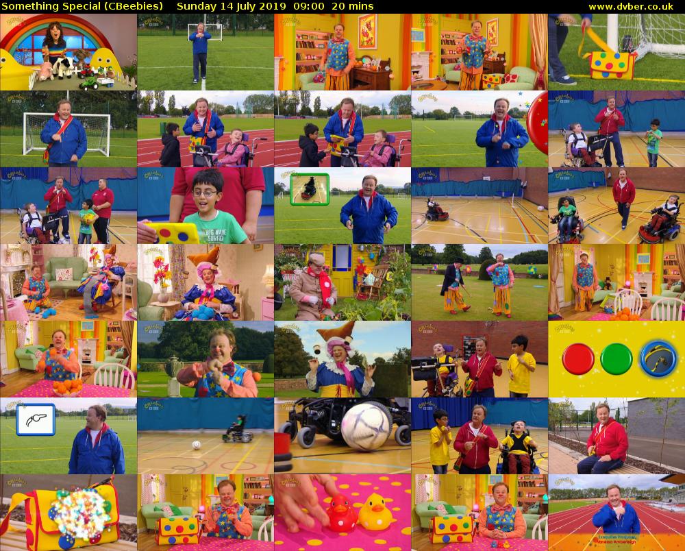 Something Special (CBeebies) Sunday 14 July 2019 09:00 - 09:20