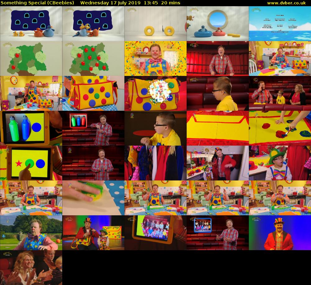 Something Special (CBeebies) Wednesday 17 July 2019 13:45 - 14:05
