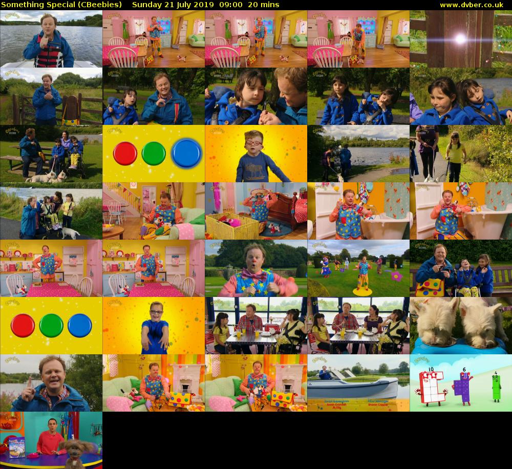 Something Special (CBeebies) Sunday 21 July 2019 09:00 - 09:20