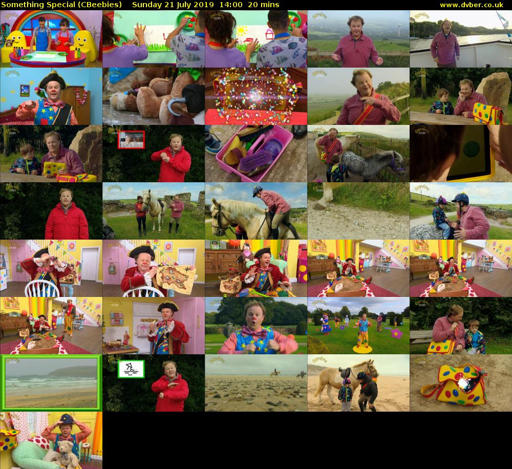 Something Special (CBeebies) Sunday 21 July 2019 14:00 - 14:20