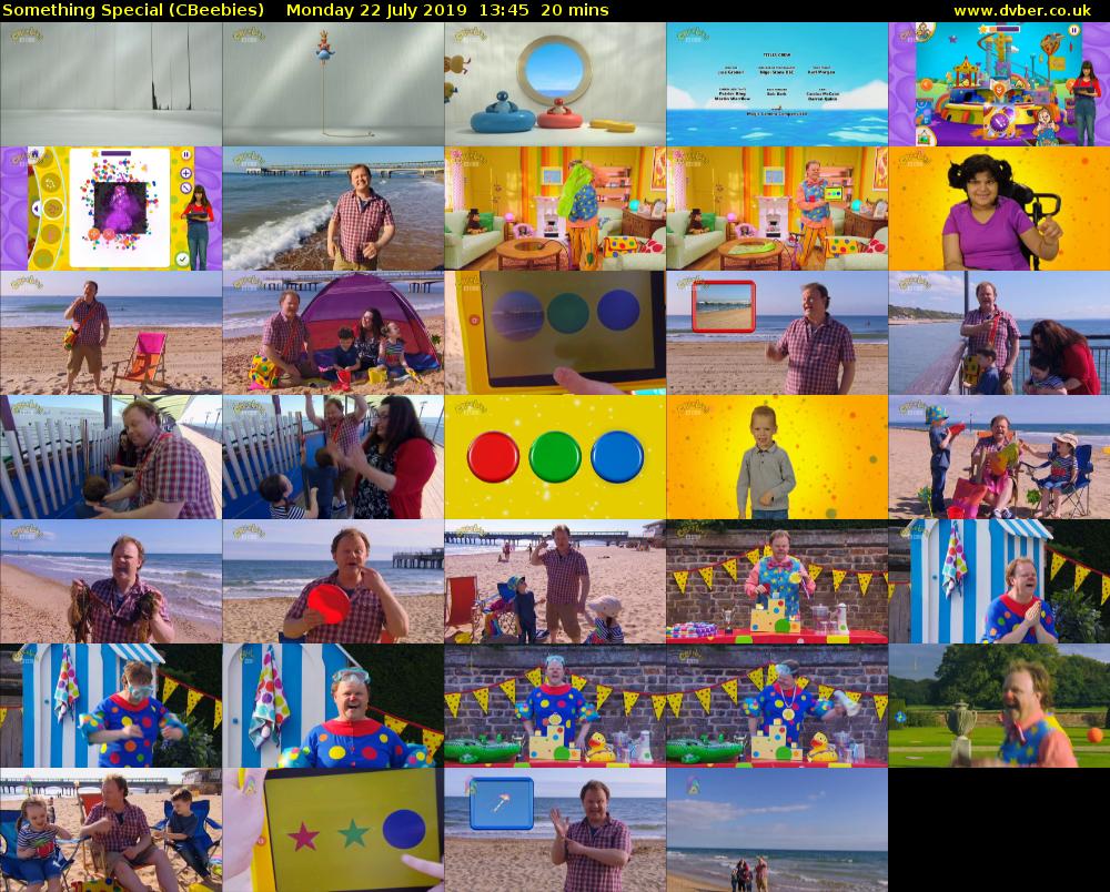 Something Special (CBeebies) Monday 22 July 2019 13:45 - 14:05
