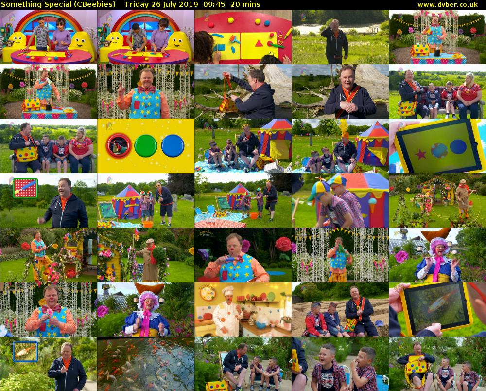 Something Special (CBeebies) Friday 26 July 2019 09:45 - 10:05