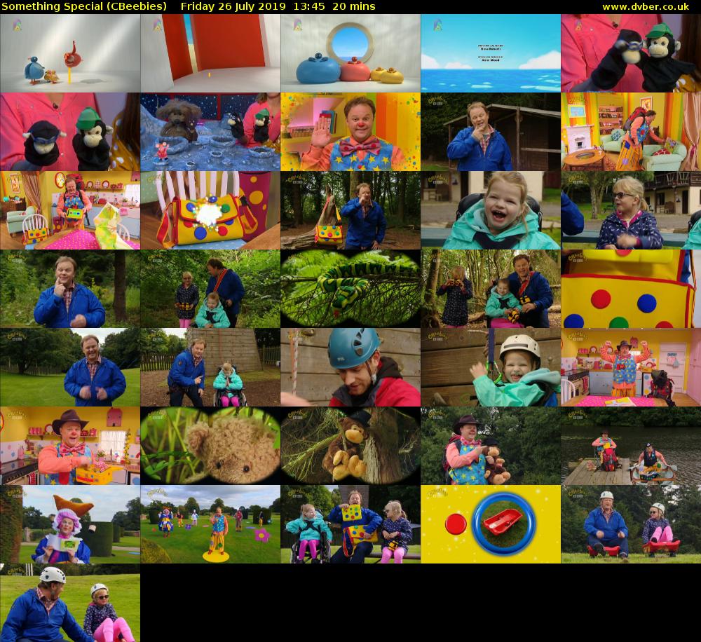Something Special (CBeebies) Friday 26 July 2019 13:45 - 14:05