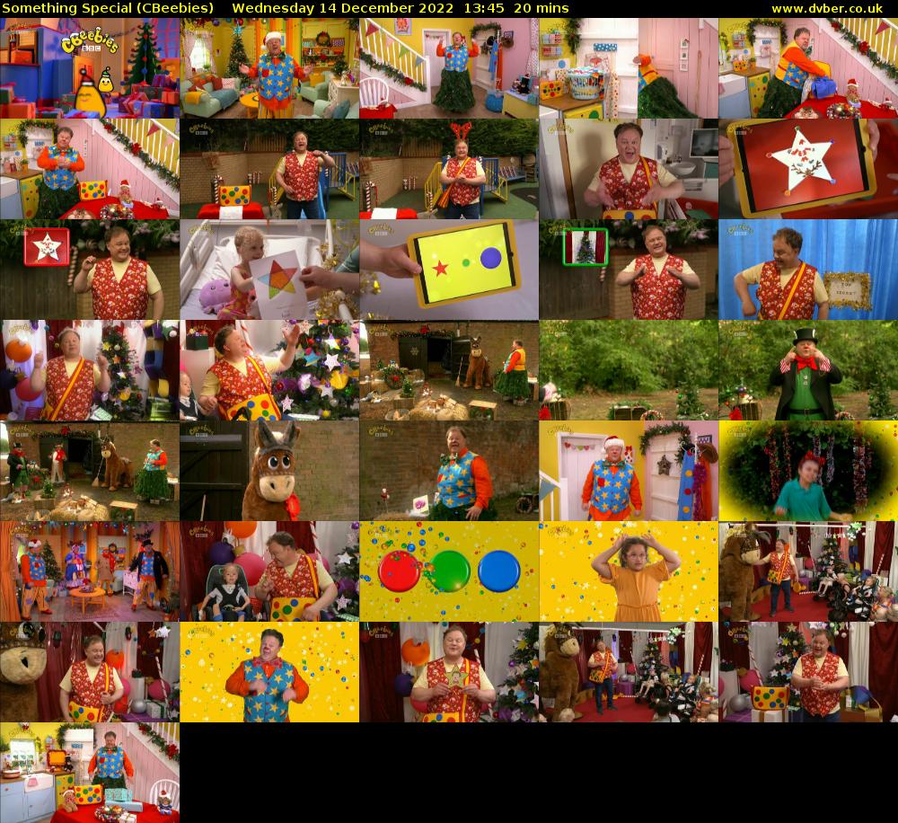 Something Special (CBeebies) Wednesday 14 December 2022 13:45 - 14:05