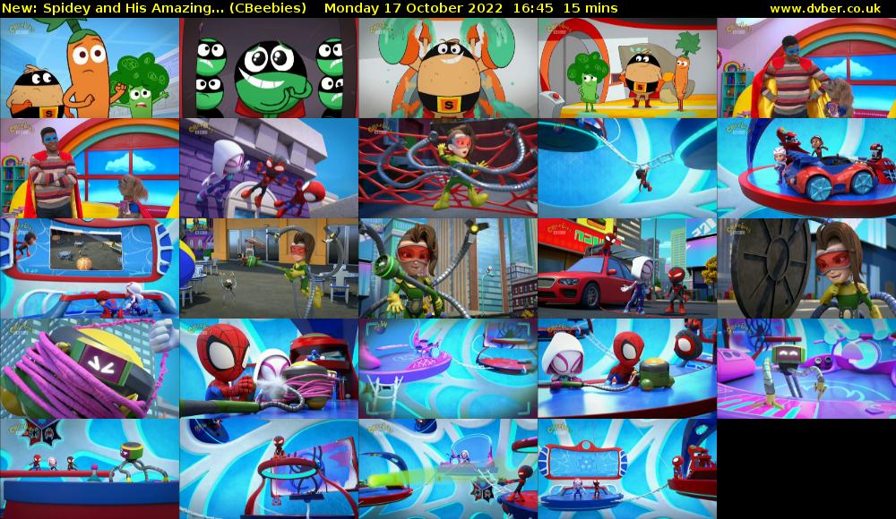 Spidey and His Amazing... (CBeebies) Monday 17 October 2022 16:45 - 17:00