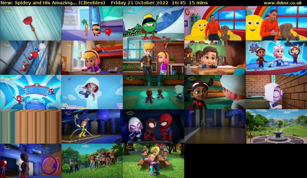 Spidey and His Amazing... (CBeebies) Friday 21 October 2022 16:45 - 17:00