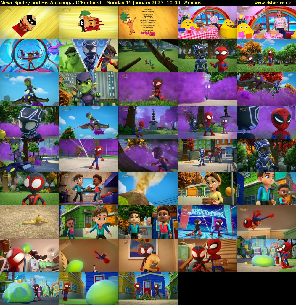 Spidey and His Amazing... (CBeebies) Sunday 15 January 2023 10:00 - 10:25