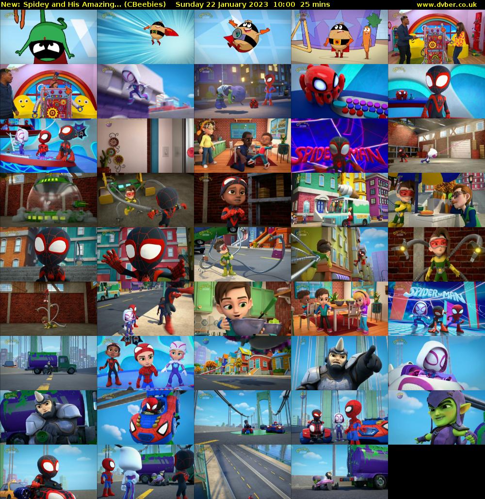 Spidey and His Amazing... (CBeebies) Sunday 22 January 2023 10:00 - 10:25