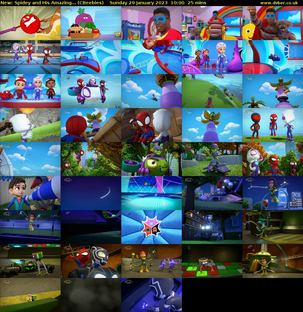 Spidey and His Amazing... (CBeebies) Sunday 29 January 2023 10:00 - 10:25