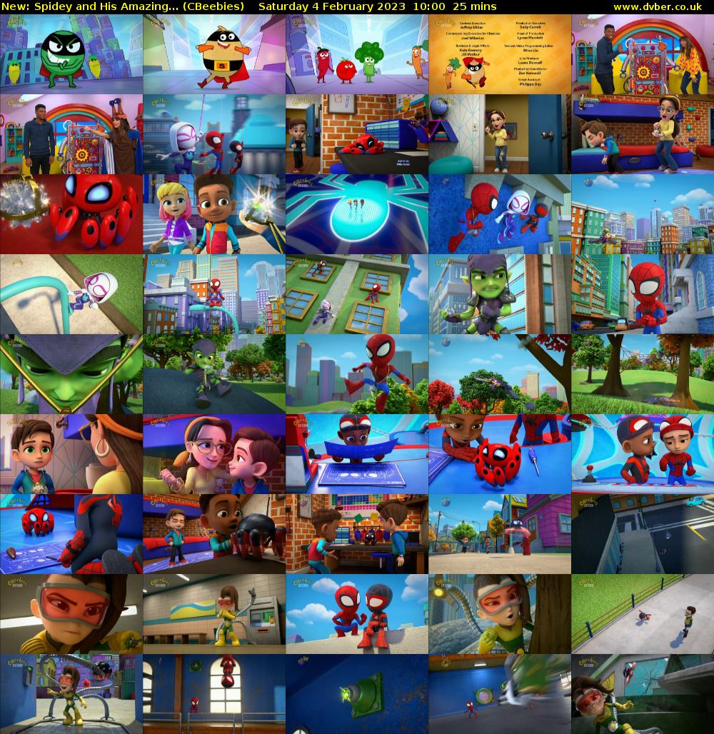 Spidey and His Amazing... (CBeebies) Saturday 4 February 2023 10:00 - 10:25