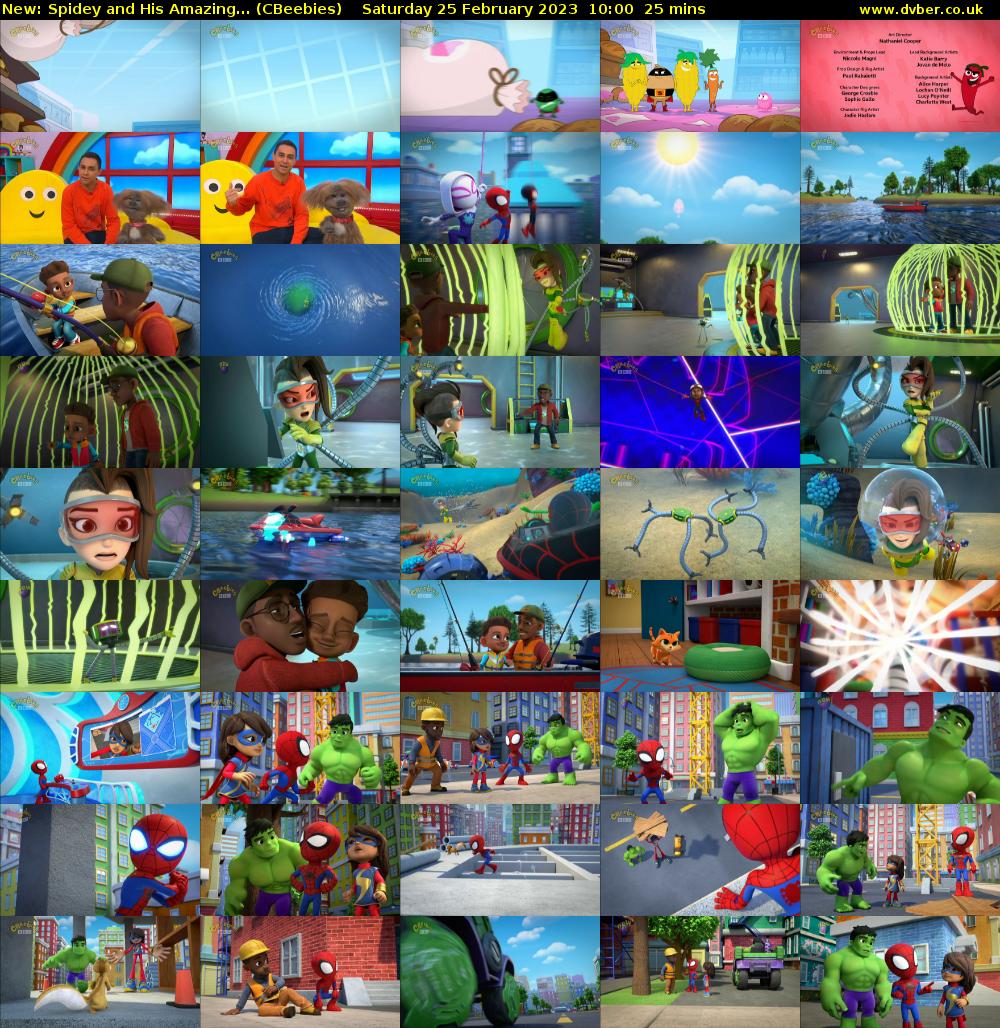 Spidey and His Amazing... (CBeebies) Saturday 25 February 2023 10:00 - 10:25