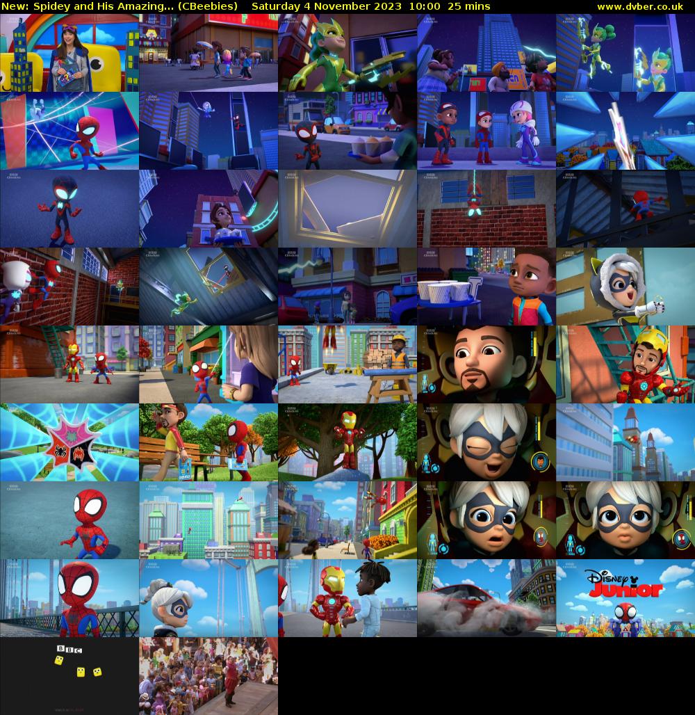 Spidey and His Amazing... (CBeebies) Saturday 4 November 2023 10:00 - 10:25