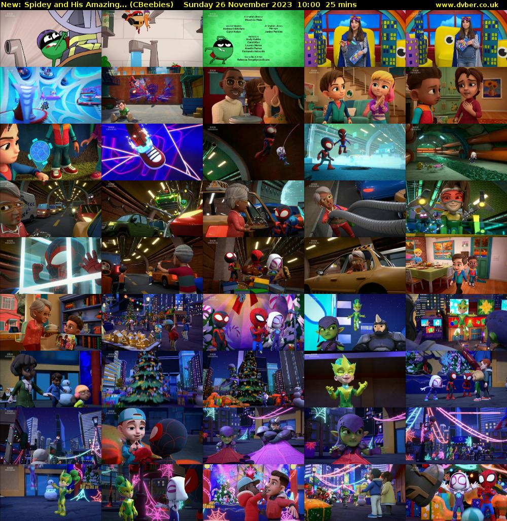 Spidey and His Amazing... (CBeebies) Sunday 26 November 2023 10:00 - 10:25