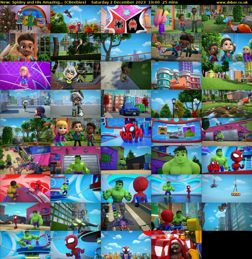 Spidey and His Amazing... (CBeebies) Saturday 2 December 2023 10:00 - 10:25