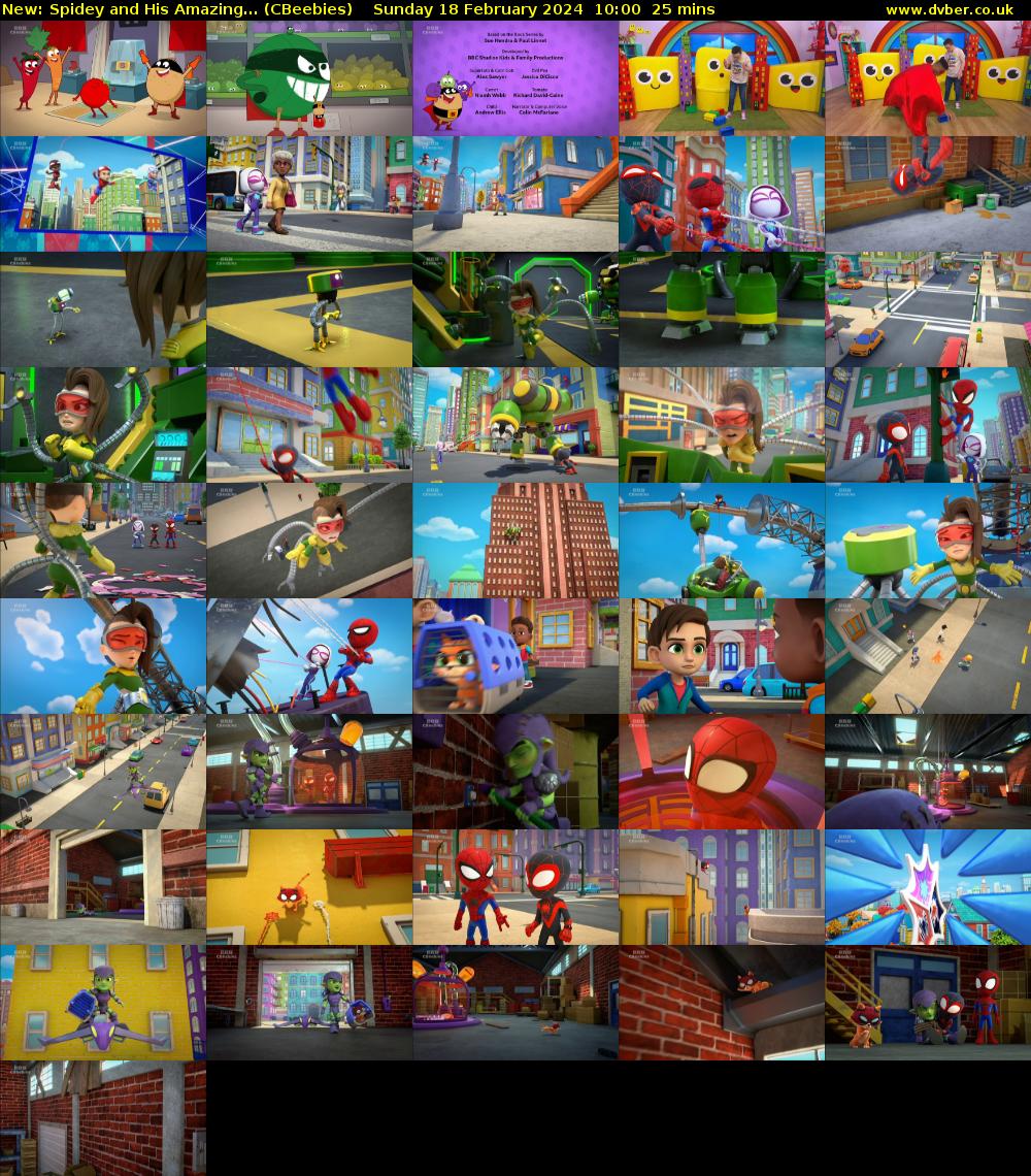 Spidey and His Amazing... (CBeebies) Sunday 18 February 2024 10:00 - 10:25
