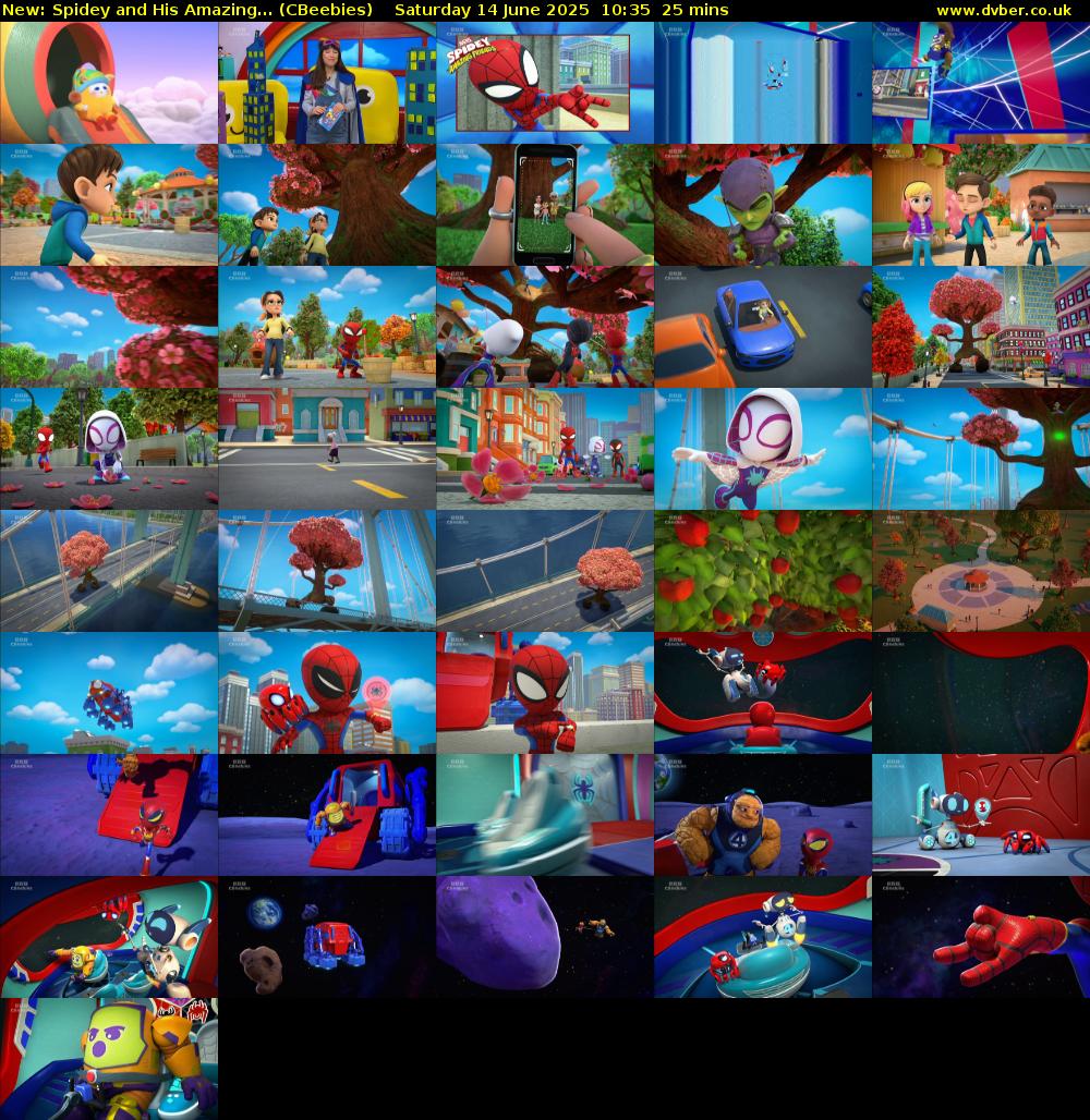 Spidey and His Amazing... (CBeebies) Saturday 14 June 2025 10:35 - 11:00