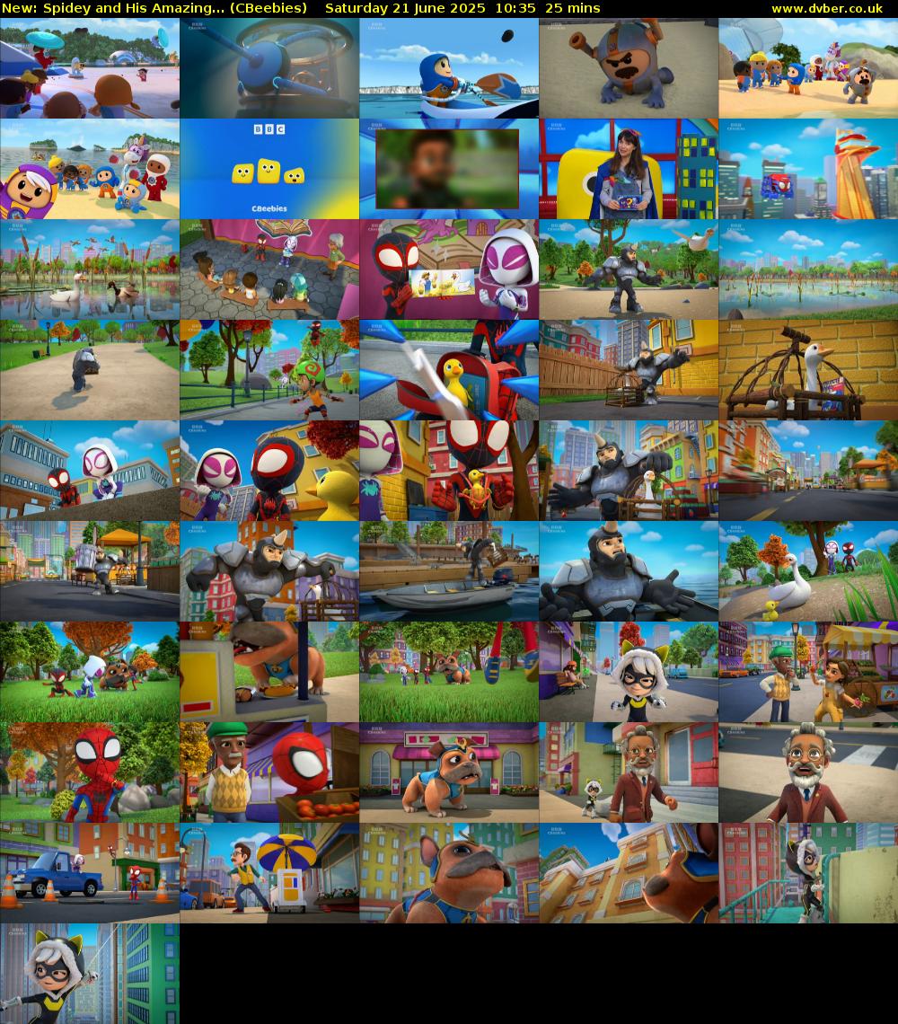 Spidey and His Amazing... (CBeebies) Saturday 21 June 2025 10:35 - 11:00