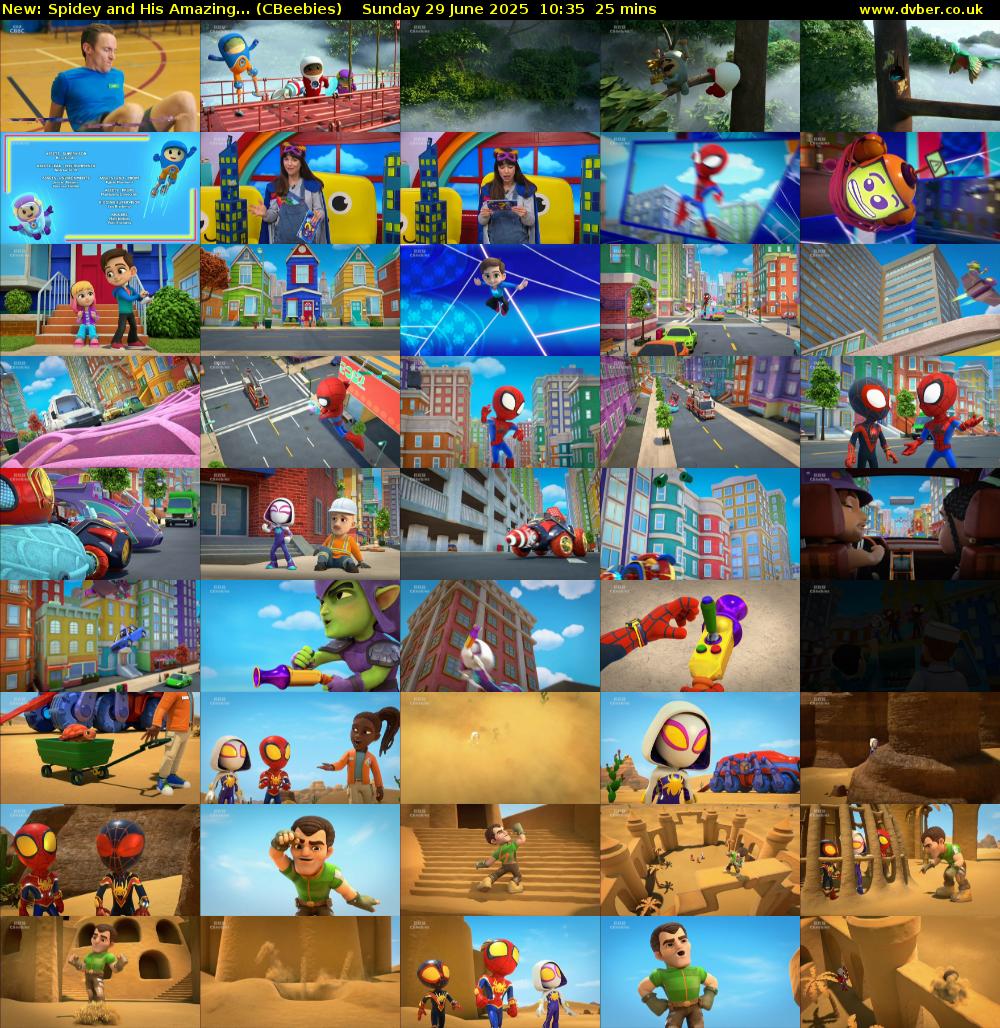 Spidey and His Amazing... (CBeebies) Sunday 29 June 2025 10:35 - 11:00