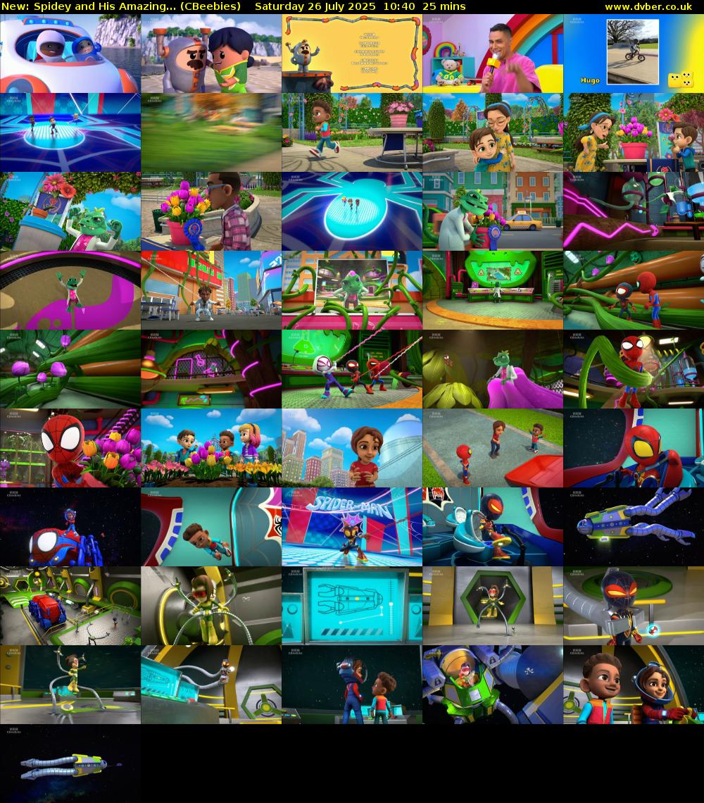 Spidey and His Amazing... (CBeebies) Saturday 26 July 2025 10:40 - 11:05