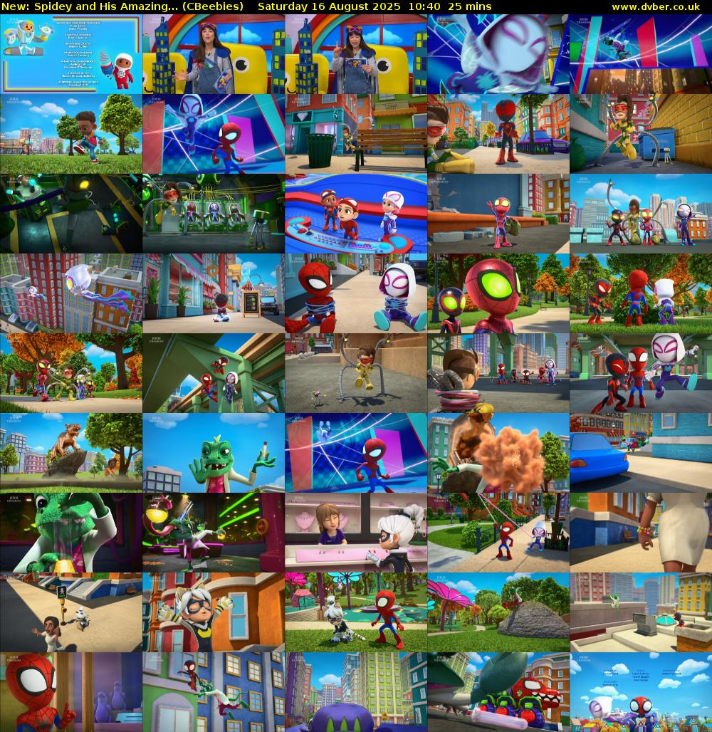 Spidey and His Amazing... (CBeebies) Saturday 16 August 2025 10:40 - 11:05