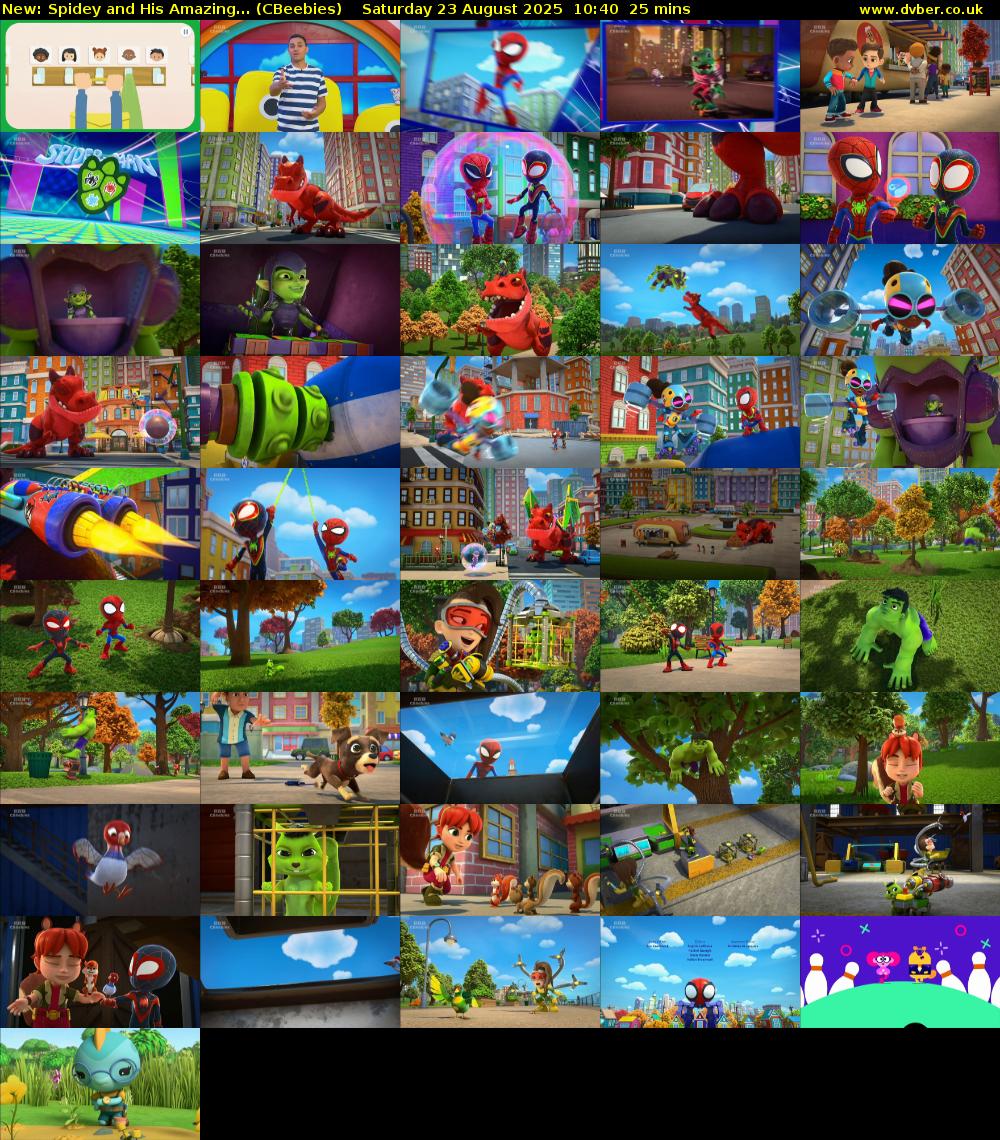 Spidey and His Amazing... (CBeebies) Saturday 23 August 2025 10:40 - 11:05