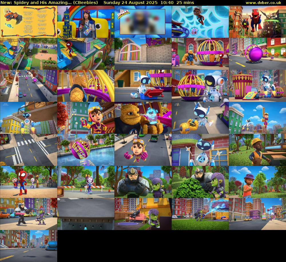 Spidey and His Amazing... (CBeebies) Sunday 24 August 2025 10:40 - 11:05