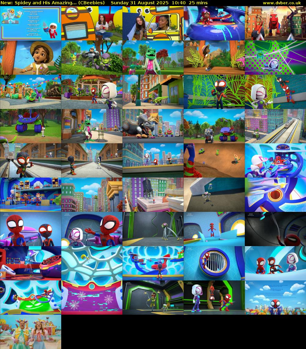 Spidey and His Amazing... (CBeebies) Sunday 31 August 2025 10:40 - 11:05