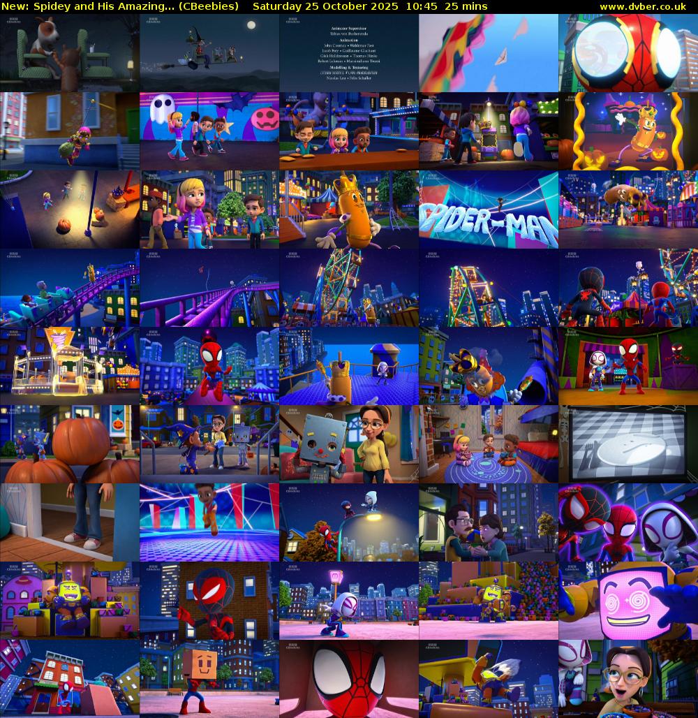 Spidey and His Amazing... (CBeebies) Saturday 25 October 2025 10:45 - 11:10