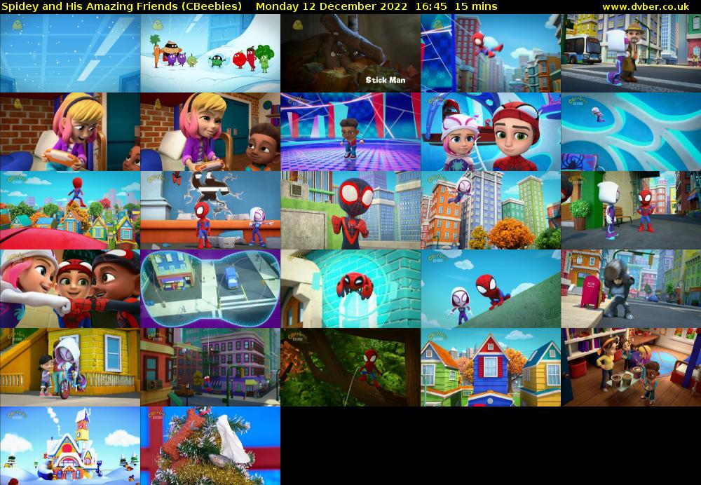 Spidey and His Amazing Friends (CBeebies) Monday 12 December 2022 16:45 - 17:00
