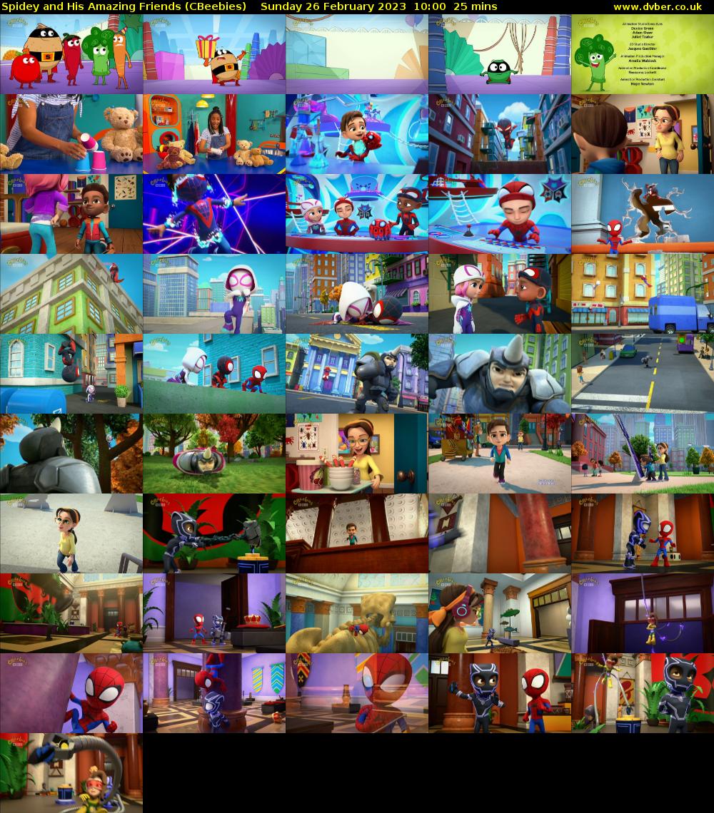 Spidey and His Amazing Friends (CBeebies) Sunday 26 February 2023 10:00 - 10:25