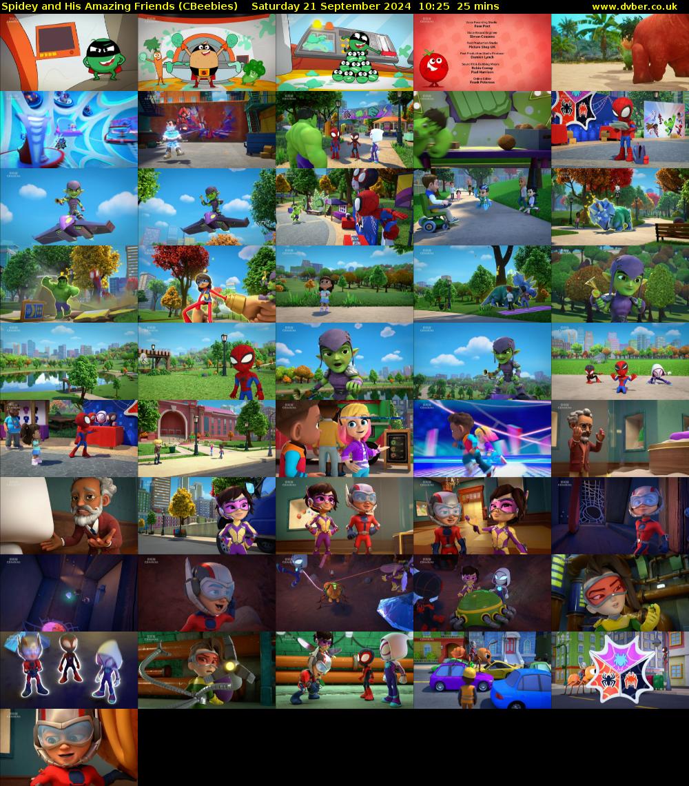 Spidey and His Amazing Friends (CBeebies) Saturday 21 September 2024 10:25 - 10:50