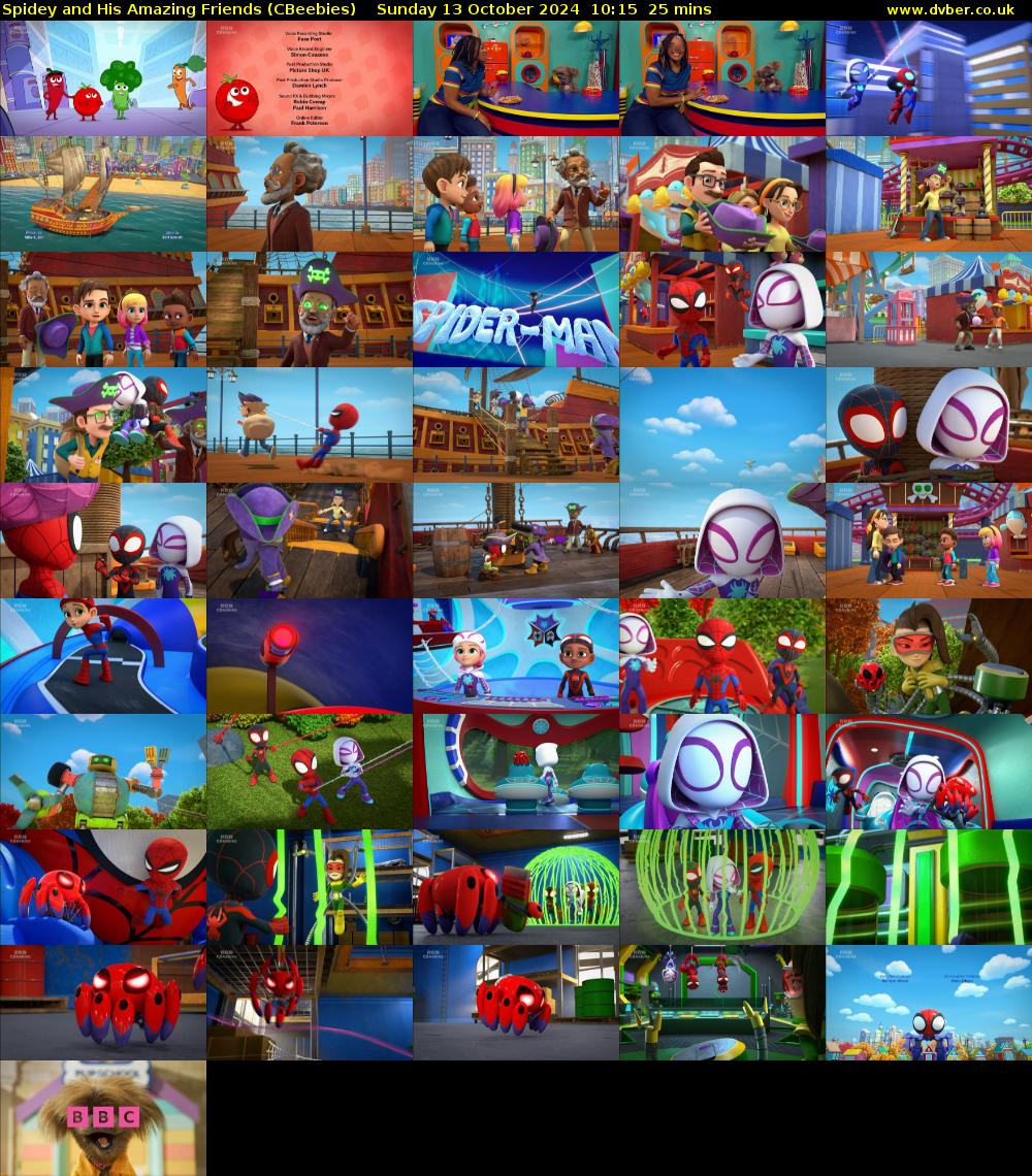 Spidey and His Amazing Friends (CBeebies) Sunday 13 October 2024 10:15 - 10:40